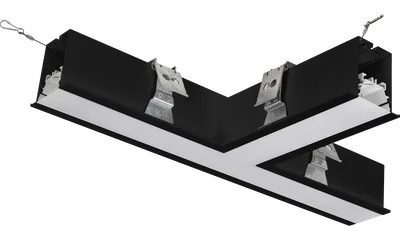 CONTOUR BLACK RAL 9005 RECESSED LINEAR 568.4MM 900LM 8W STD