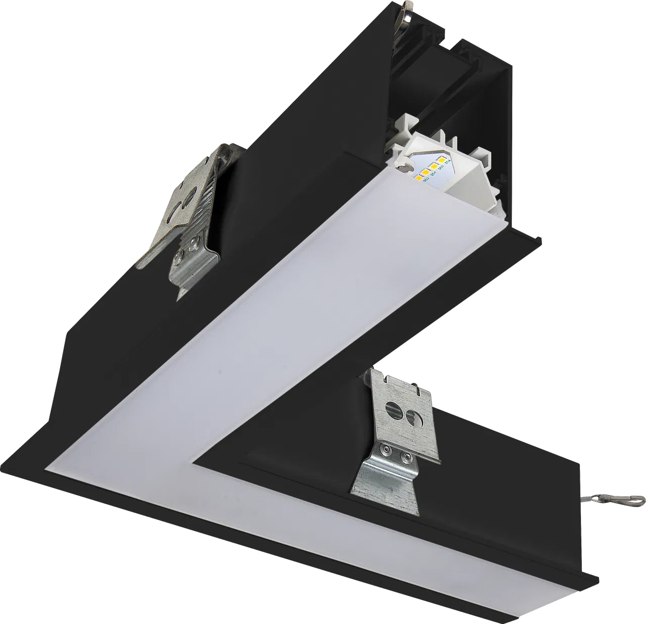 CONTOUR BLACK RAL 9005 RECESSED LINEAR 314.2MM 1200LM 11W STD