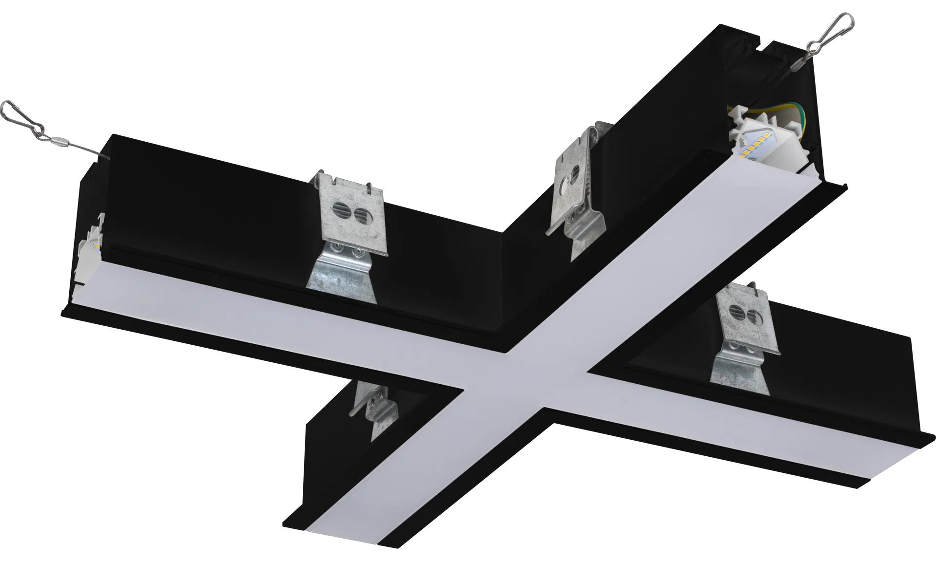 CONTOUR BLACK RECESSED LINEAR 568MM 1200LM 4K LPW