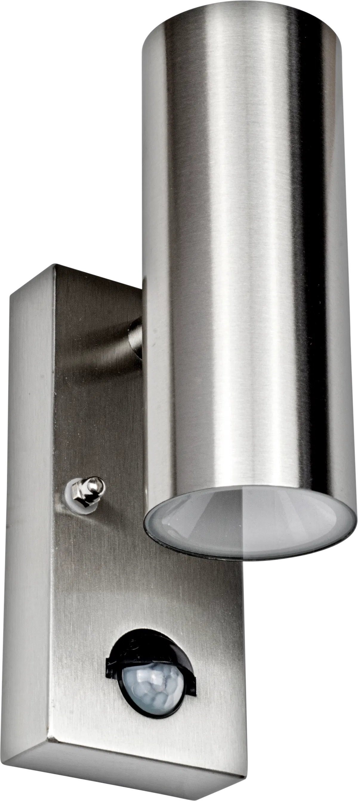 STAINLESS STEEL LED PIR WALL LIGHT UP/DOWN 500LM 8W 3000K