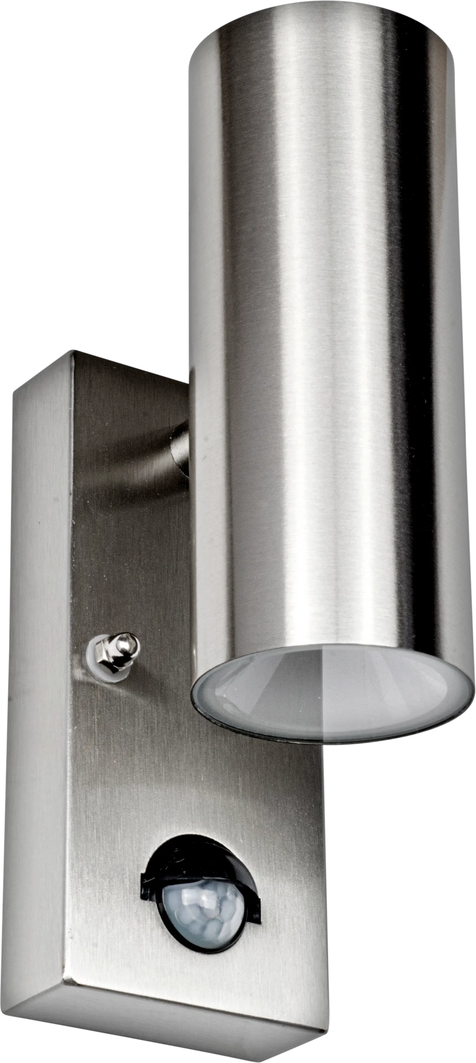 STAINLESS STEEL LED PIR WALL LIGHT UP/DOWN 500LM 8W 3000K