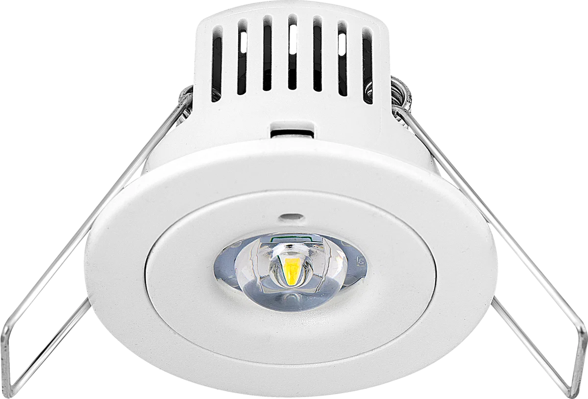 TEMPUS 1W RECESSED 3HR NON MAINTAINED EMERGENCY DOWNLIGHT C/W CORRIDOR OPTIC