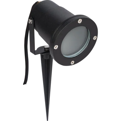 LEXDGLSG-01 EXTERIOR DECORATIVE GU10 LAWN SPIKE LIGHT- GREY SLATE