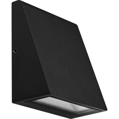 LEXD3WDG3-01 EXTERIOR 3W DECORATIVE WEDGE DOWN IP54 LED WALL LIGHT - GREY SLATE 3000K