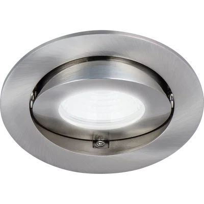 ELEMENT DOWNLIGHT ADJUSTABLE FLAT BEZEL Ã˜105MM BRUSHED STEEL