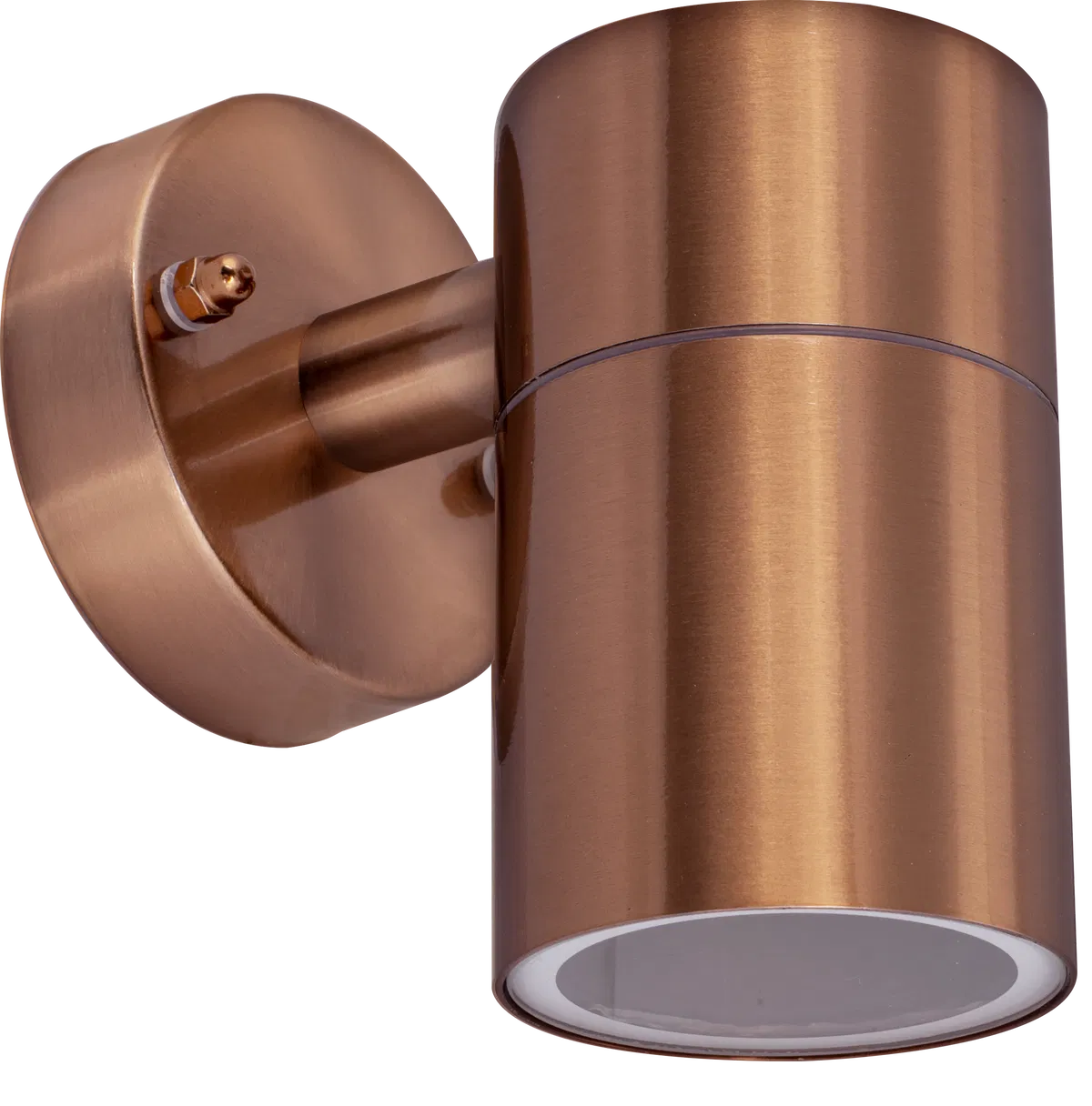 COPPER STAINLESS STEEL EXTERIOR DECORATIVE GU10 FIXED DOWN WALL LIGHT - IP44