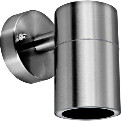 STAINLESS STEEL EXTERIOR DECORATIVE GU10 FIXED DOWN WALL LIGHT - IP44