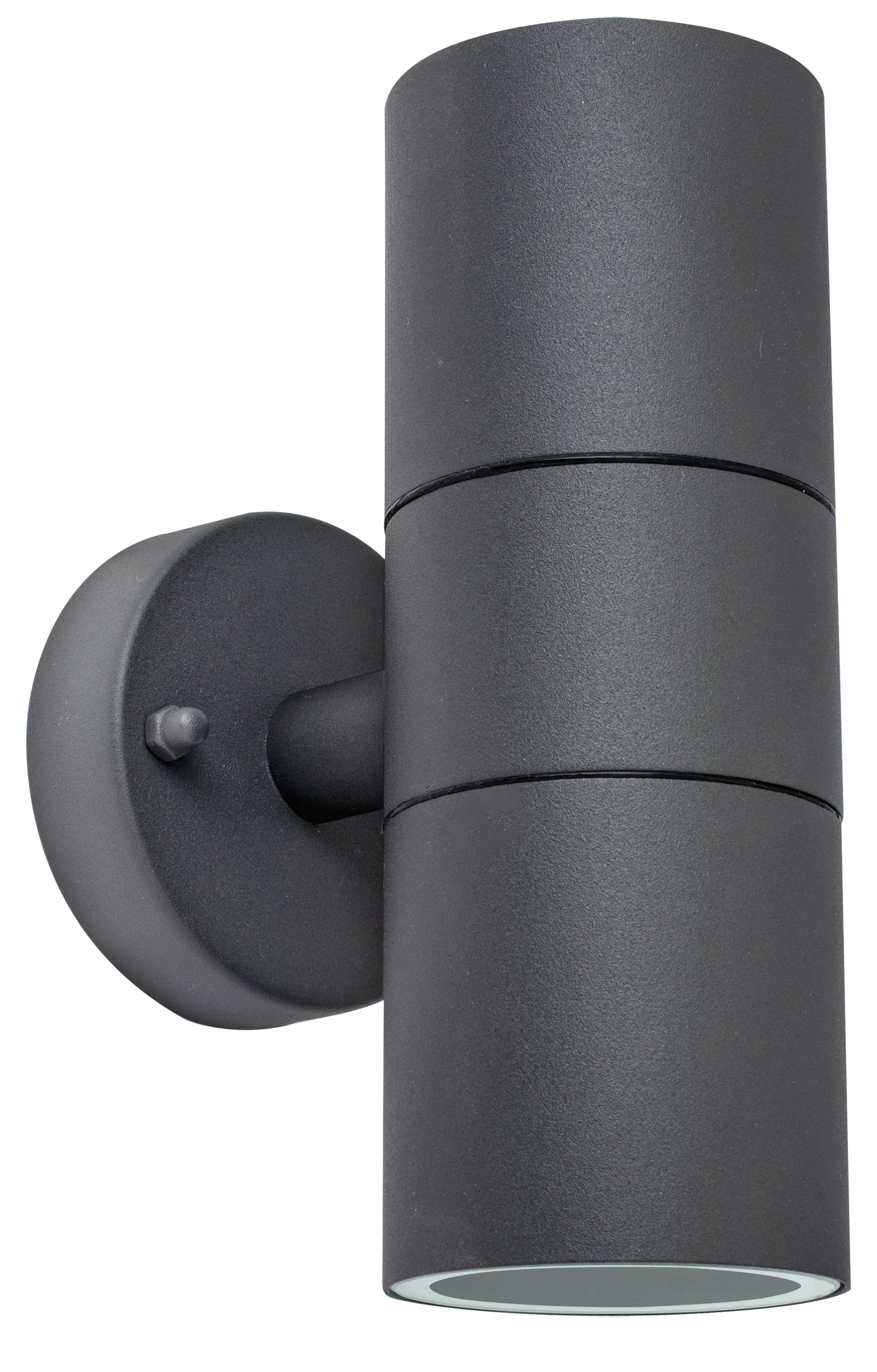 SLATE GREY STAINLESS STEEL EXTERIOR DECORATIVE GU10 UP/DOWN WALL LIGHT - IP44