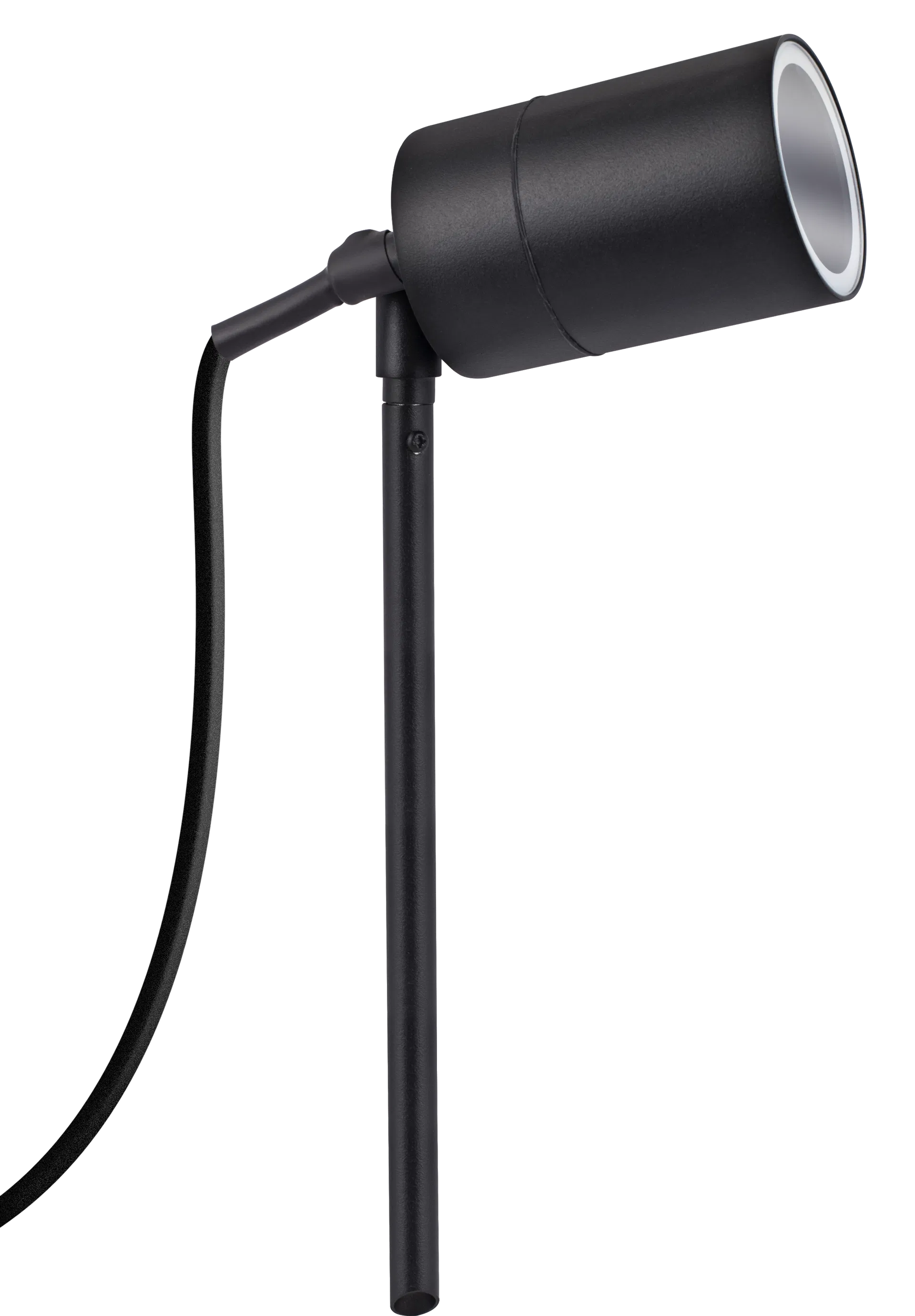 BLACK STAINLESS STEEL EXTERIOR DECORATIVE GU10 GARDEN SPIKE LIGHT - IP44