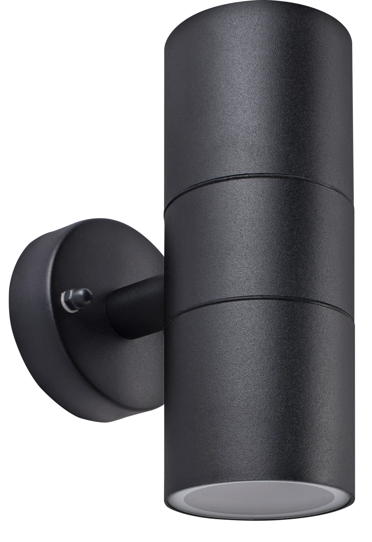 BLACK STAINLESS STEEL EXTERIOR DECORATIVE GU10 UP/DOWN WALL LIGHT - IP44