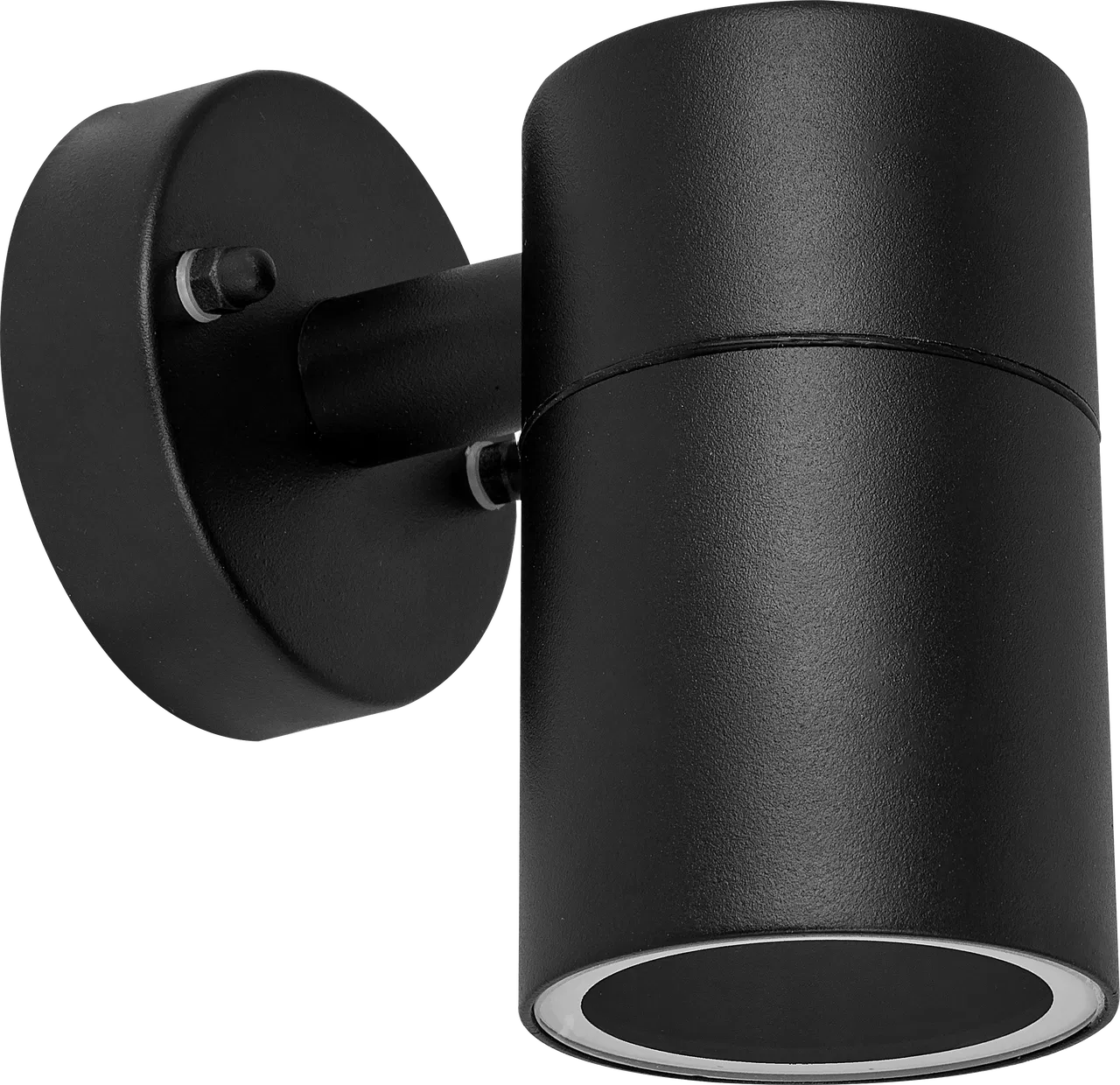 BLACK STAINLESS STEEL EXTERIOR DECORATIVE GU10 FIXED DOWN WALL LIGHT - IP44