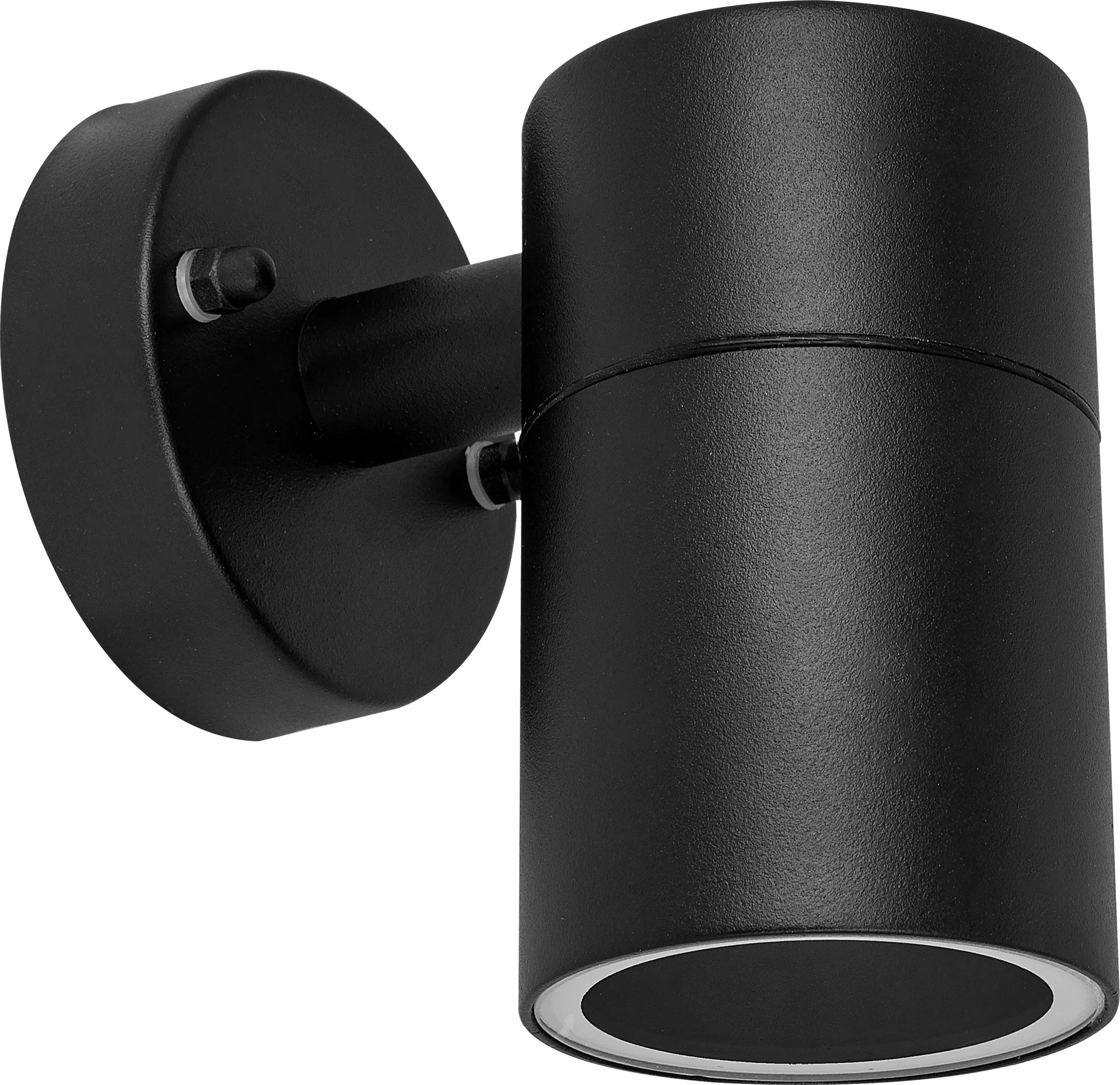 BLACK STAINLESS STEEL EXTERIOR DECORATIVE GU10 FIXED DOWN WALL LIGHT - IP44