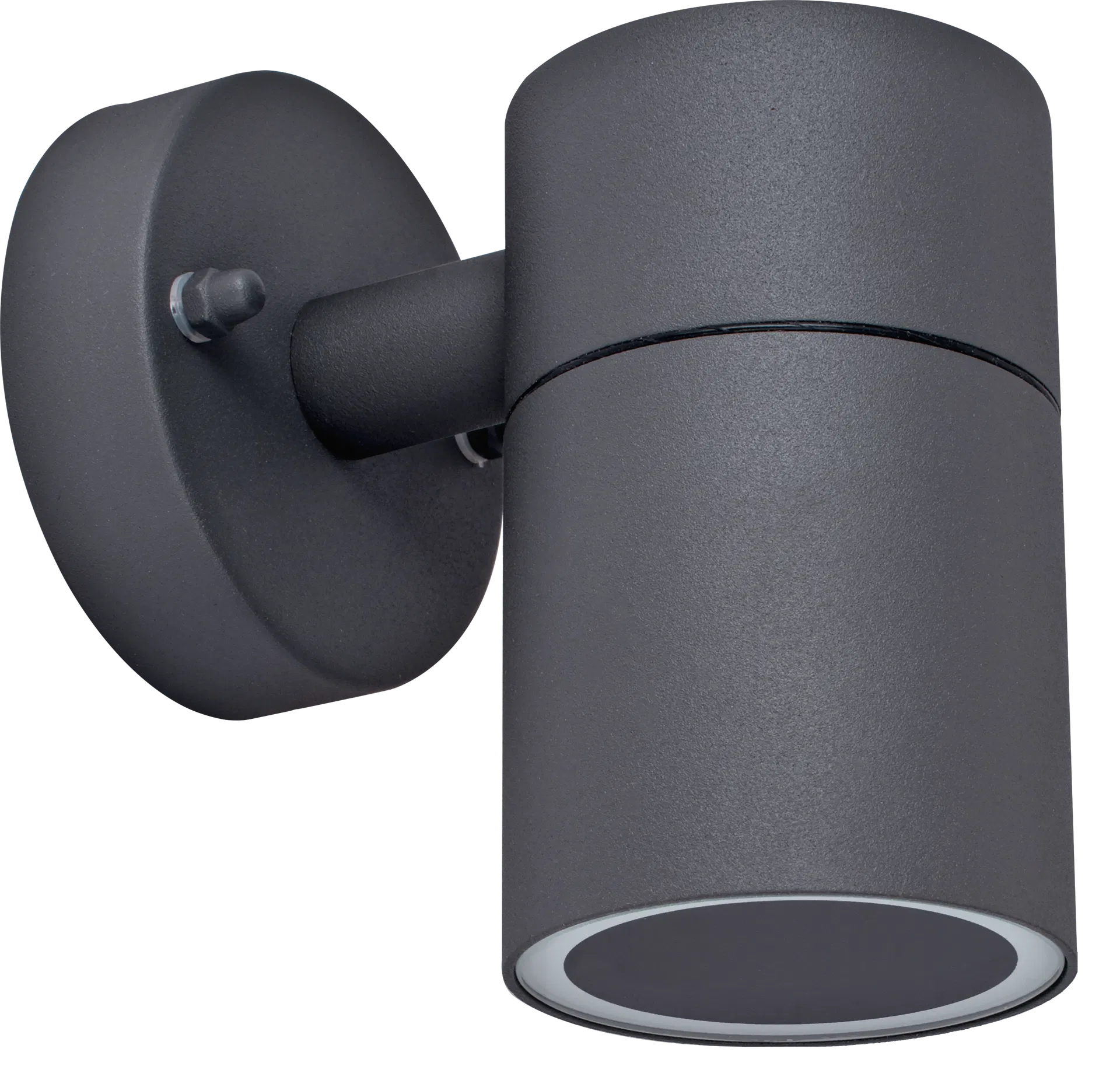 SLATE GREY STAINLESS STEEL EXTERIOR DECORATIVE GU10 FIXED DOWN WALL LIGHT - IP44