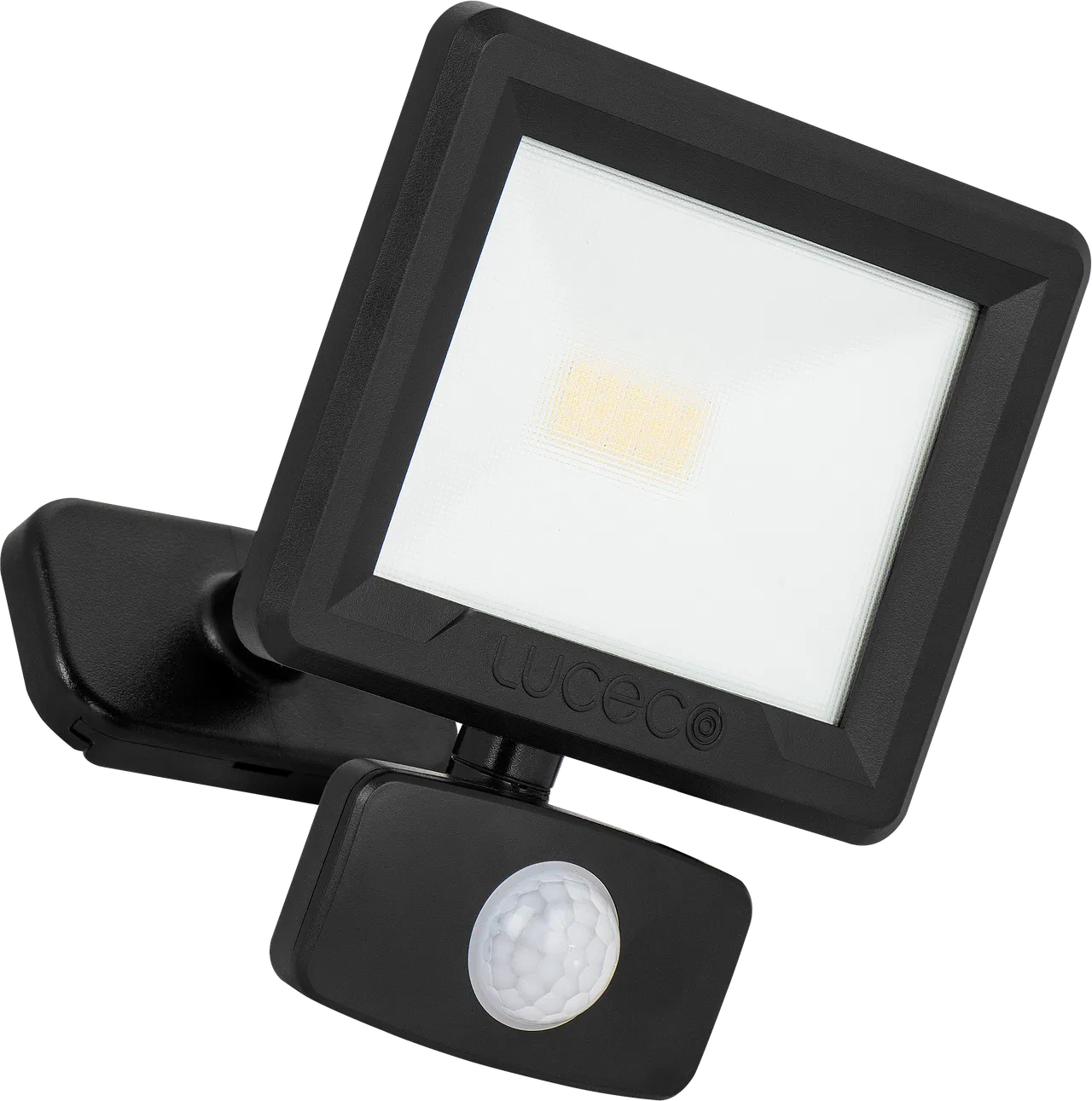ECO FLOOD IP65 PIR BLK 800LM 10W 4000K - 1M CABLE