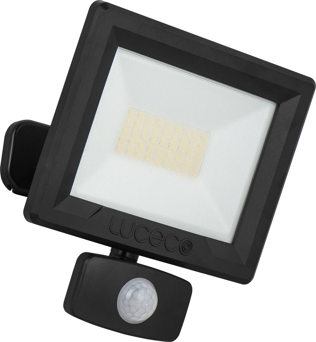 ECO FLOOD IP65 PIR BLK 2400LM 30W 4000K  - 1M CABLE