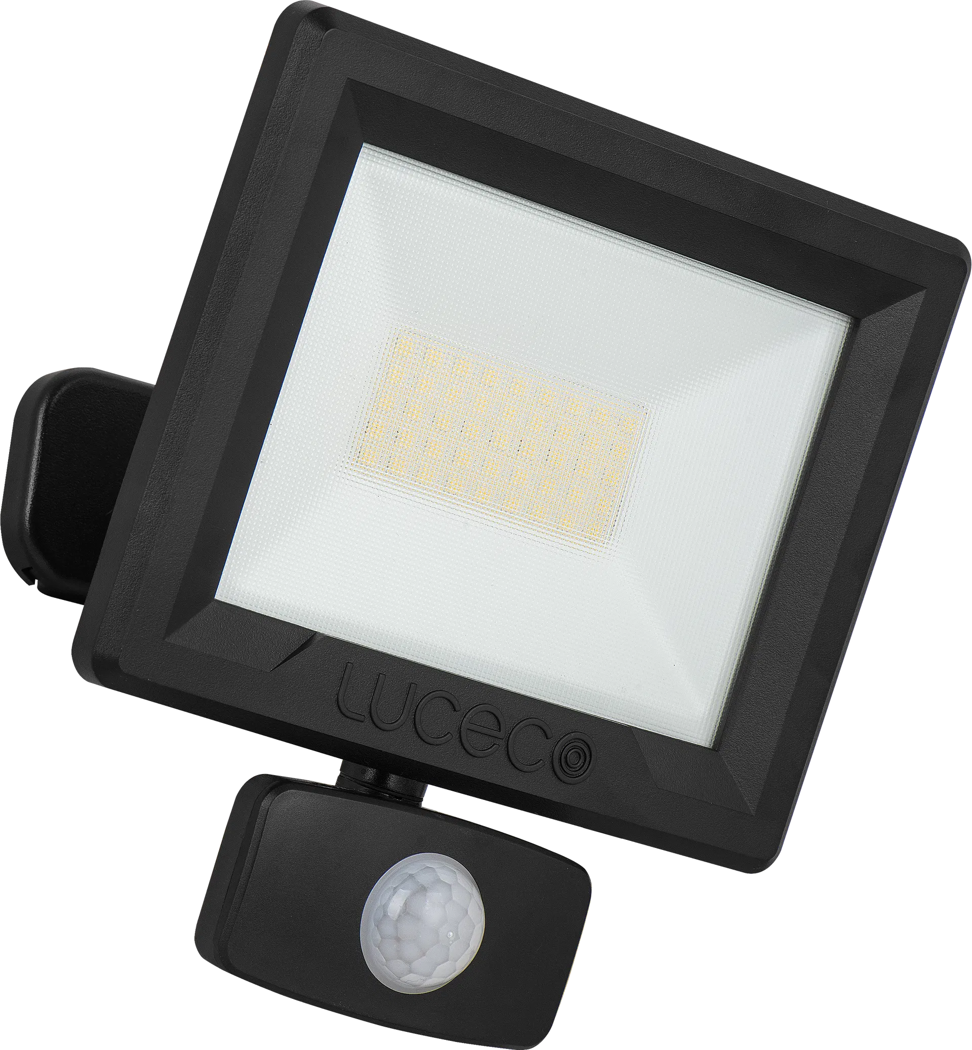ECO FLOOD IP65 PIR BLK 2400LM 30W 4000K  - 1M CABLE