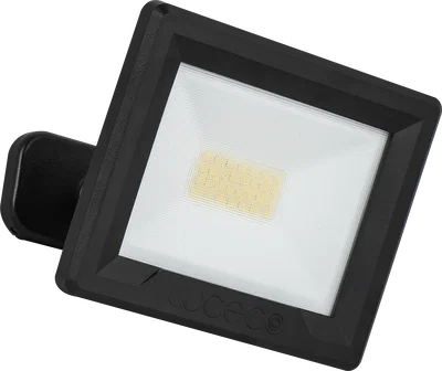 20W FLOODLIGHT WITH BALL JOINT 1M CABLE - BLACK