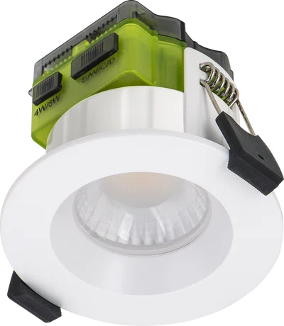 FTYPE MK2 4W/6W 750LM POWER CHANGE & 4COLOUR CCT 2700K 3000K 4000K 6000K DIMMABLE IP65 WHITE - REGRESSED