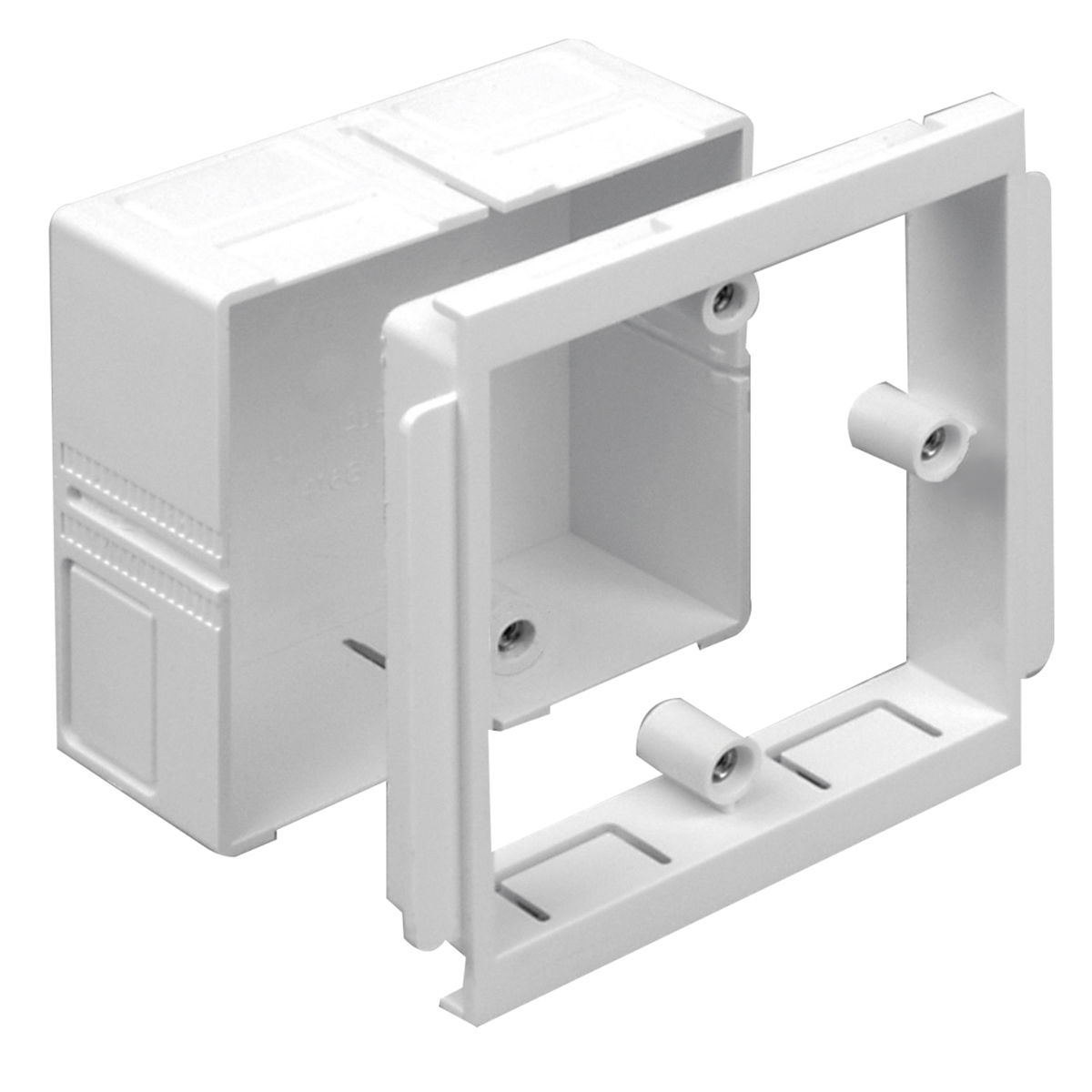 Marshall-Tufflex Adjustable Accessory Box 1 Gang 32mm - 47mm Deep White (Pack of 10)