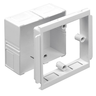 Marshall-Tufflex Adjustable Accessory Box 1 Gang 32mm - 47mm Deep White (Pack of 10)