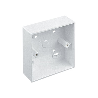 Marshall-Tufflex 1 Gang Surface Mount Accessory Box 44mm Deep Square Corners White (Pack of 10)
