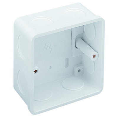 Marshall-Tufflex 1 Gang Conduit Flush Mounted Accessory Box 35mm Deep White (Pack of 12)