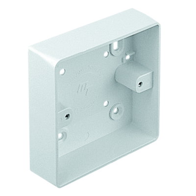 Marshall-Tufflex 1 Gang Surface Mount Accessory Box 44mm Deep Radius Corners White (Pack of 10)