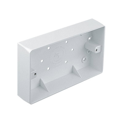 Marshall-Tufflex 2 Gang Surface Mount Accessory Box 44mm Deep Radius Corners White (Pack of 5)