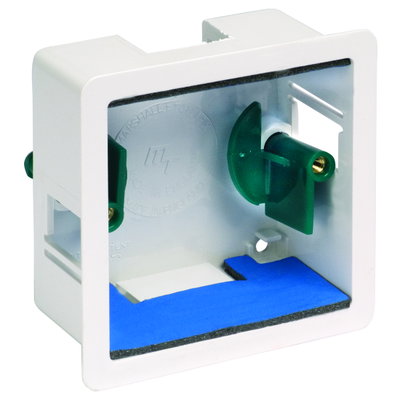 Marshall-Tufflex 1 Gang Fire Barrier Dry Lining Box 34mm Deep 18mm - 25mm Wall Thickness Adjustment White (Pack of 20)