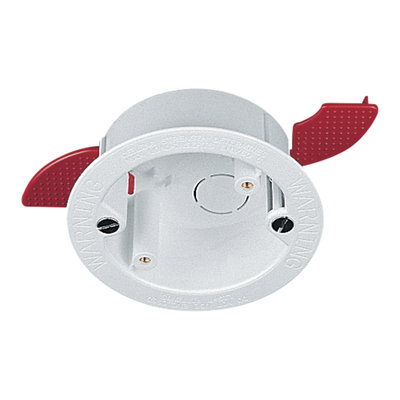 Marshall-Tufflex Circular Dry Lining Box 34mm Deep 70mm Diameter Double Back Entry Loop-In White (Pack of 10)