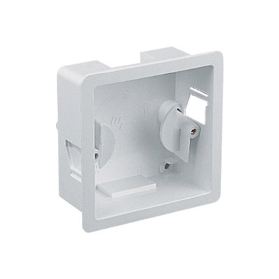 Marshall-Tufflex 1 Gang Dry Lining Box 34mm Deep 6mm - 14mm Wall Thickness Adjustment White (Pack of 20)