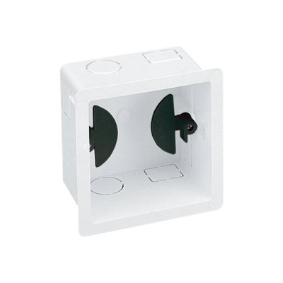 Marshall-Tufflex 1 Gang Dry Lining Box 46mm Deep 9mm - 26mm Wall Thickness Adjustment White (Pack of 10)