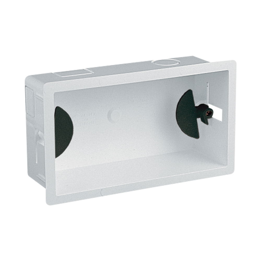 Marshall-Tufflex 2 Gang Dry Lining Box 46mm Deep 9mm - 26mm Wall Thickness Adjustment White (Pack of 5)