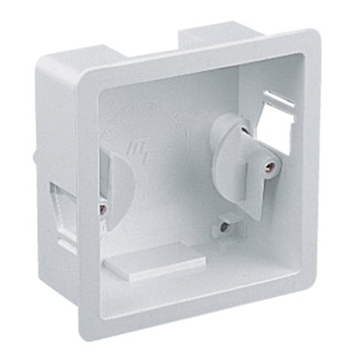 Marshall-Tufflex 1 Gang Dry Lining Box 34mm Deep 18mm - 25mm Wall Thickness Adjustment White (Pack of 20)