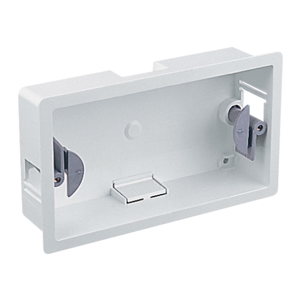 Marshall-Tufflex 2 Gang Dry Lining Box 34mm Deep 18mm - 25mm Wall Thickness Adjustment White (Pack of 10)