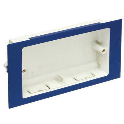 Marshall-Tufflex Accessory Box Flush Plate 2 Gang Part M Blue