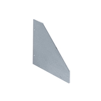 Marshall-Tufflex 105mm x 105mm Aluminium Bench Trunking Single Sided End Caps Silver Grey