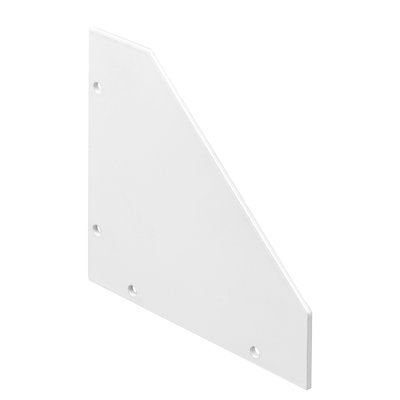 Marshall-Tufflex 105mm x 105mm Aluminium Bench Trunking Single Sided End Caps White