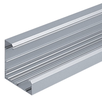 Marshall-Tufflex 105mm x 105mm x 3m Aluminium Bench Trunking Base Silver Grey