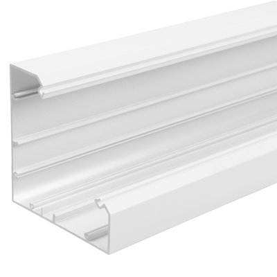 Marshall-Tufflex 105mm x 105mm x 3m Aluminium Bench Trunking Base White