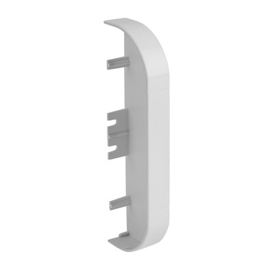 Marshall-Tufflex Sterling Curve 167mm x 50mm Aluminium 3 Compartment Dado (Profile 1) End Cap White
