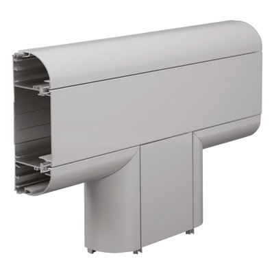Marshall-Tufflex Sterling Curve 167mm x 50mm Aluminium 3 Compartment Dado (Profile 1) Flat Tee Silver Grey
