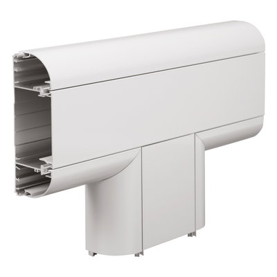 Marshall-Tufflex Sterling Curve 167mm x 50mm Aluminium 3 Compartment Dado (Profile 1) Flat Tee White