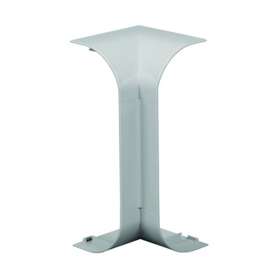 Marshall-Tufflex Sterling Curve 167mm x 50mm Aluminium 3 Compartment Dado (Profile 1) Internal Bend Silver Grey