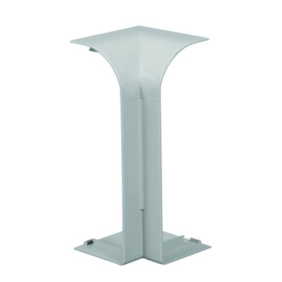 Marshall-Tufflex Sterling Curve 167mm x 50mm Aluminium 3 Compartment Dado (Profile 2) Internal Bend Grey