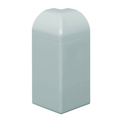 Marshall-Tufflex Sterling Curve 167mm x 50mm Aluminium 3 Compartment Skirting (Profile 2) External Bend Silver Grey