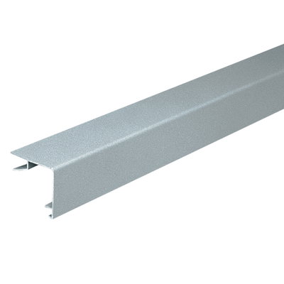 Marshall-Tufflex Sterling Curve 167mm x 50mm x 3m Aluminium 3 Compartment Skirting (Profile 2) Square Cover Silver Grey