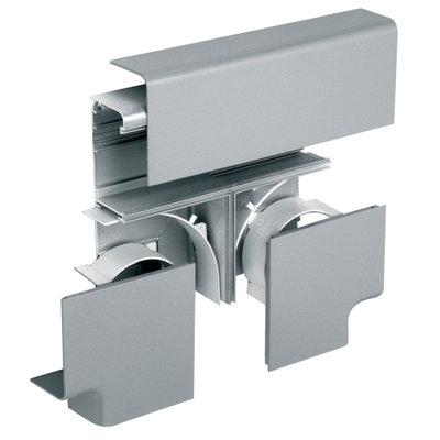 Marshall-Tufflex Twin Plus 210mm x 57mm PVC-U 2 Compartment Trunking Flat Tee Assembly White