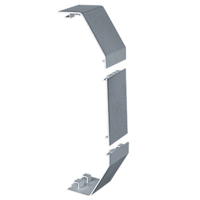 Marshall-Tufflex XL 301 220mm x 65mm Aluminium 3 Compartment Dado Coupler Silver Grey