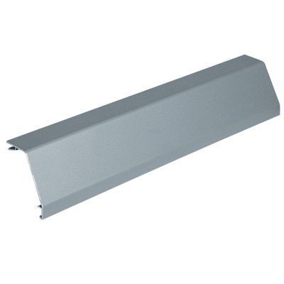 Marshall-Tufflex XL 301/302 220mm x 65mm x 3m Aluminium 3 Compartment Dado & Skirting Angled Cover Silver Grey